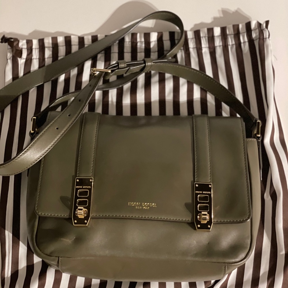 Henri bendel army green crossbody bags.